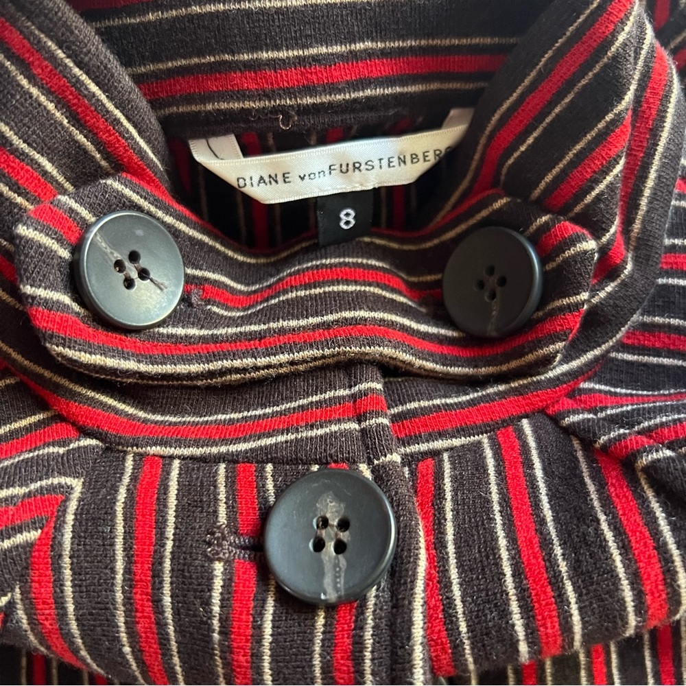 Diane Von Furstenberg Striped Wool Blazer - Picture 7 of 13